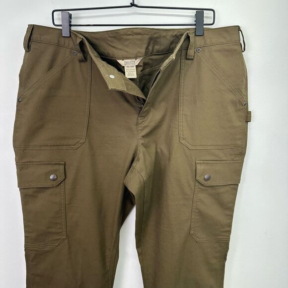 Duluth Trading Co Women’s DuluthFlex Fire Hose Slim Leg Cargo Pants Olive Green - Picture 6 of 8